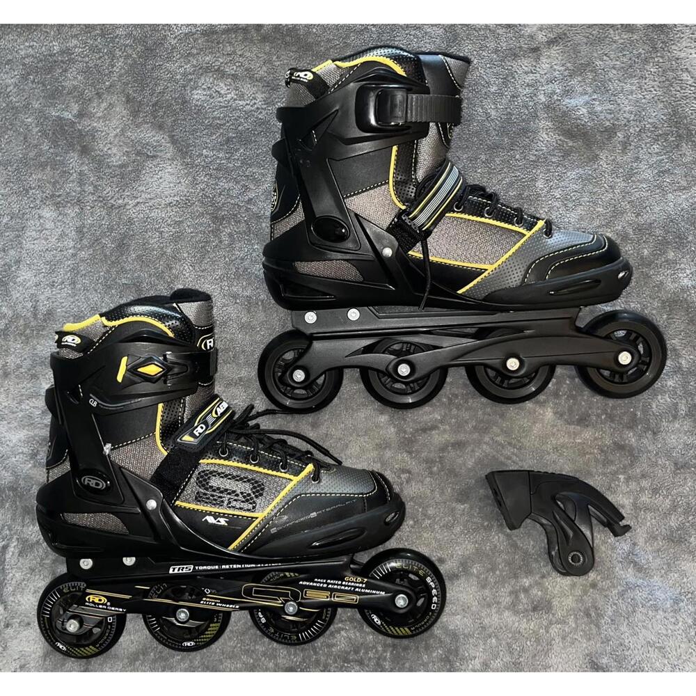 Roller Derby Q60 Q-60 Mens 10 Aerio Inline Skates Black/Yellow